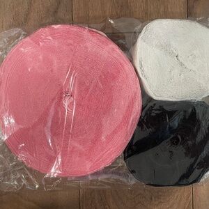 3-Pack of Crepe Paper Streamers: Pink, Black, White